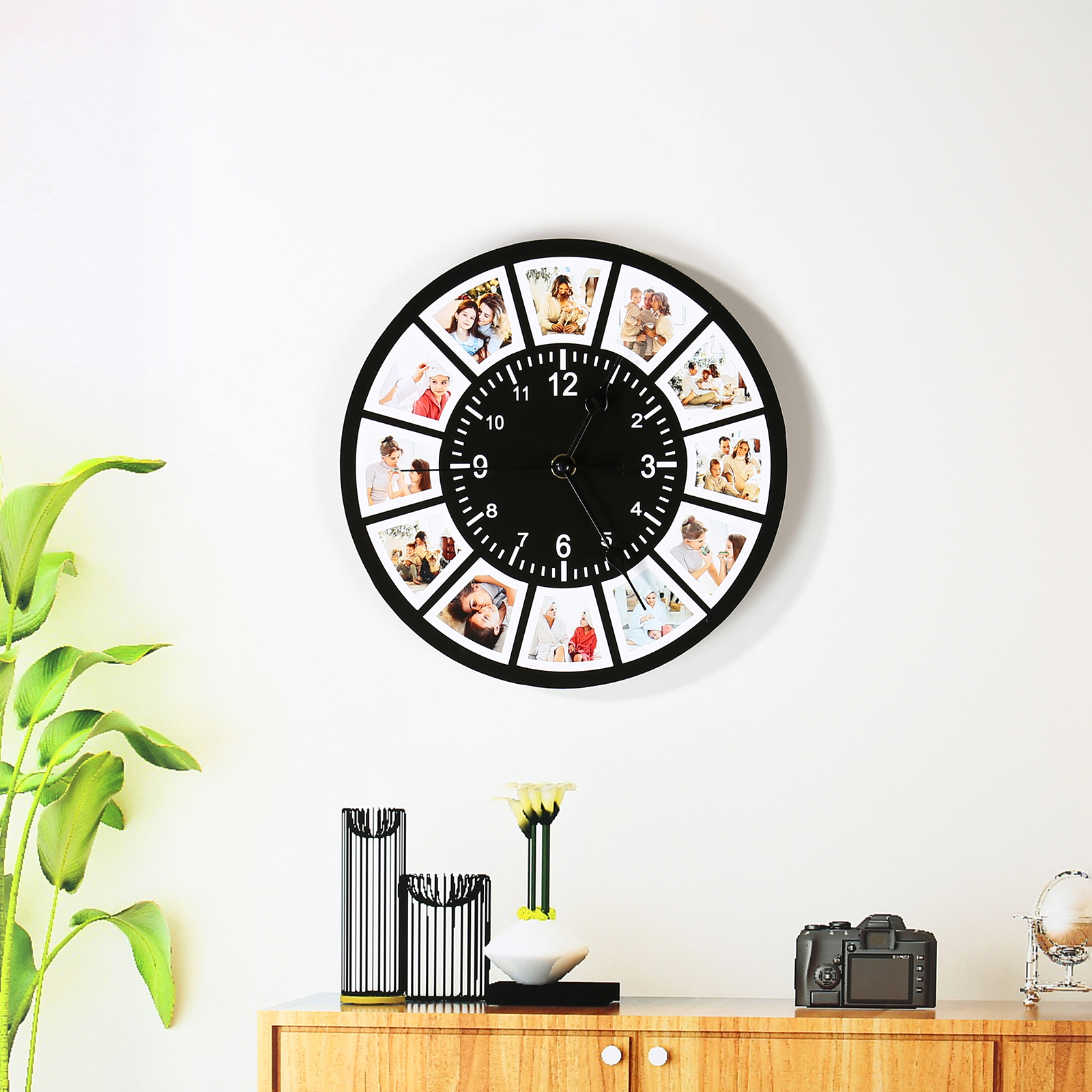 L'horloge 12 Photo Personnalisée 