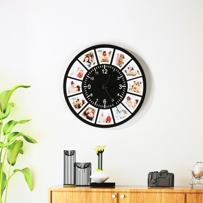 L'horloge 12 Photo Personnalisée 