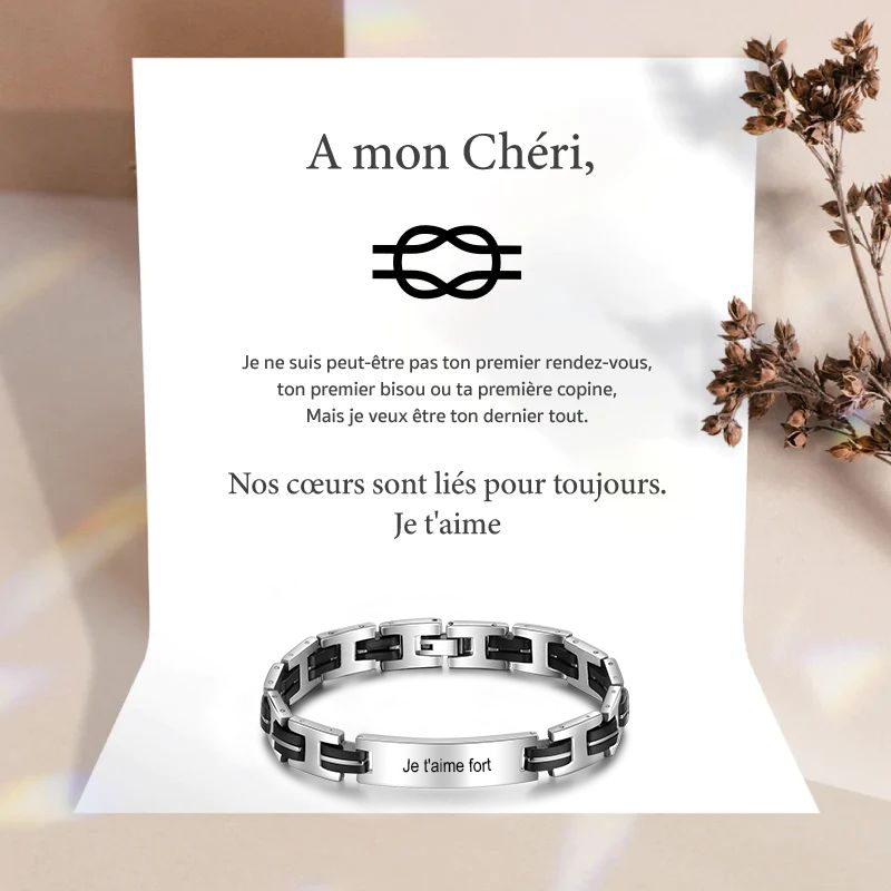 À Mon Chéri-Bracelets Pour Hommes Bracelets Gravure Personnalisés Bracelet Homme