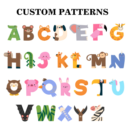 Trousse scolaire Étui à Crayons Animal Prénom et Lettre Personnalisés Pochette à Crayons Sac à Crayons