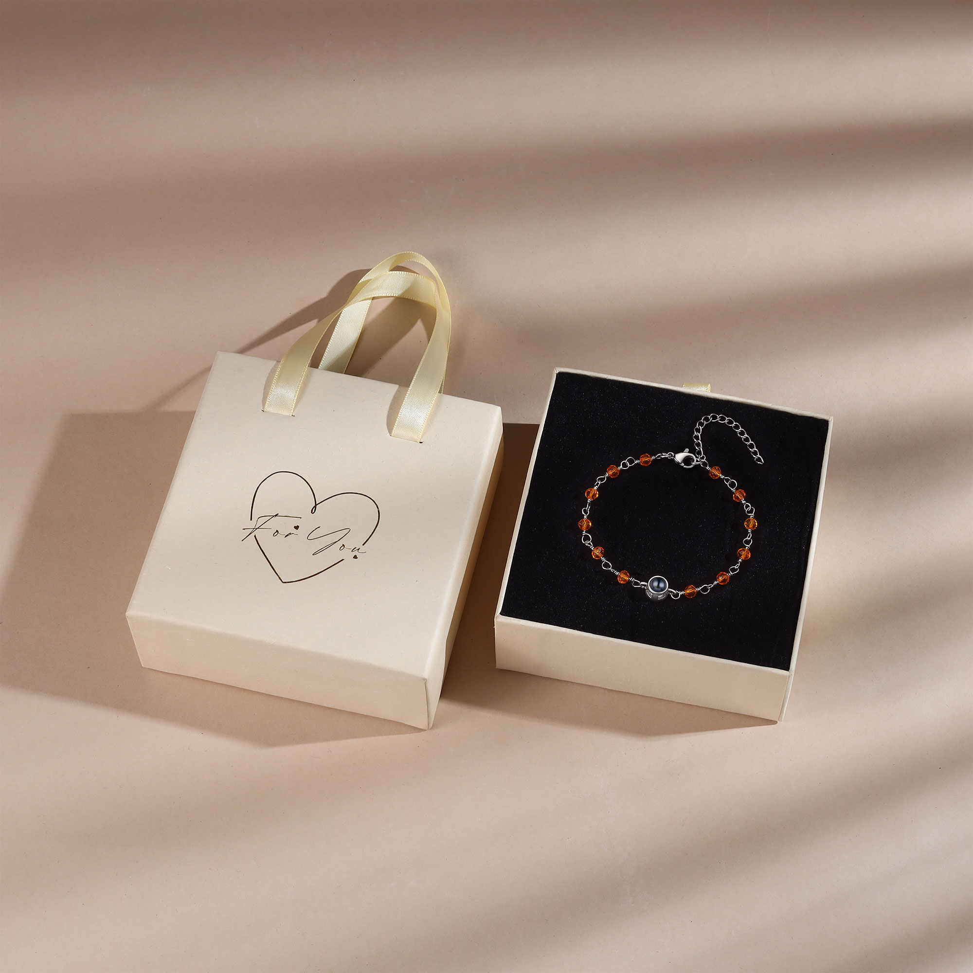Bracelet Perlé Personnalisé avec Photo Bracelet Photo Projection｜Jessemade