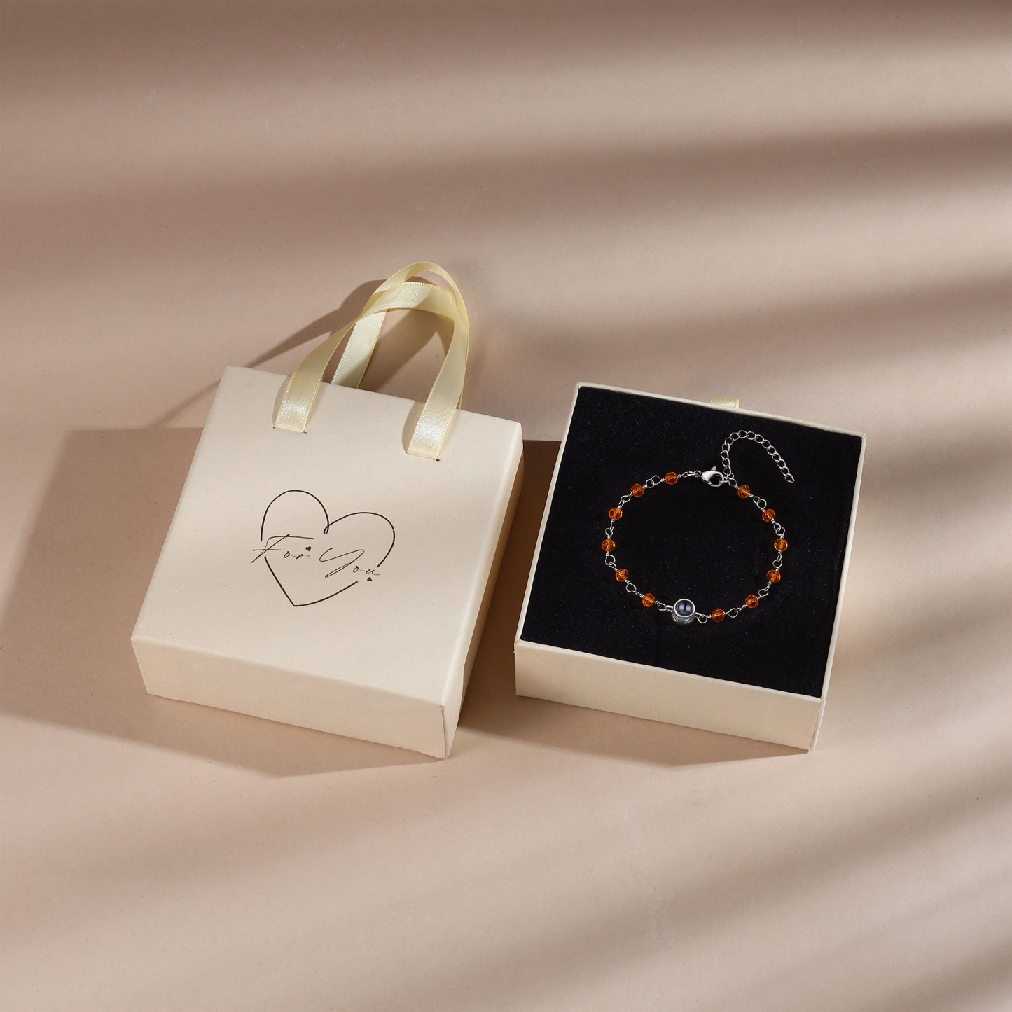 Bracelet Perlé Personnalisé avec Photo Bracelet Photo Projection｜Jessemade