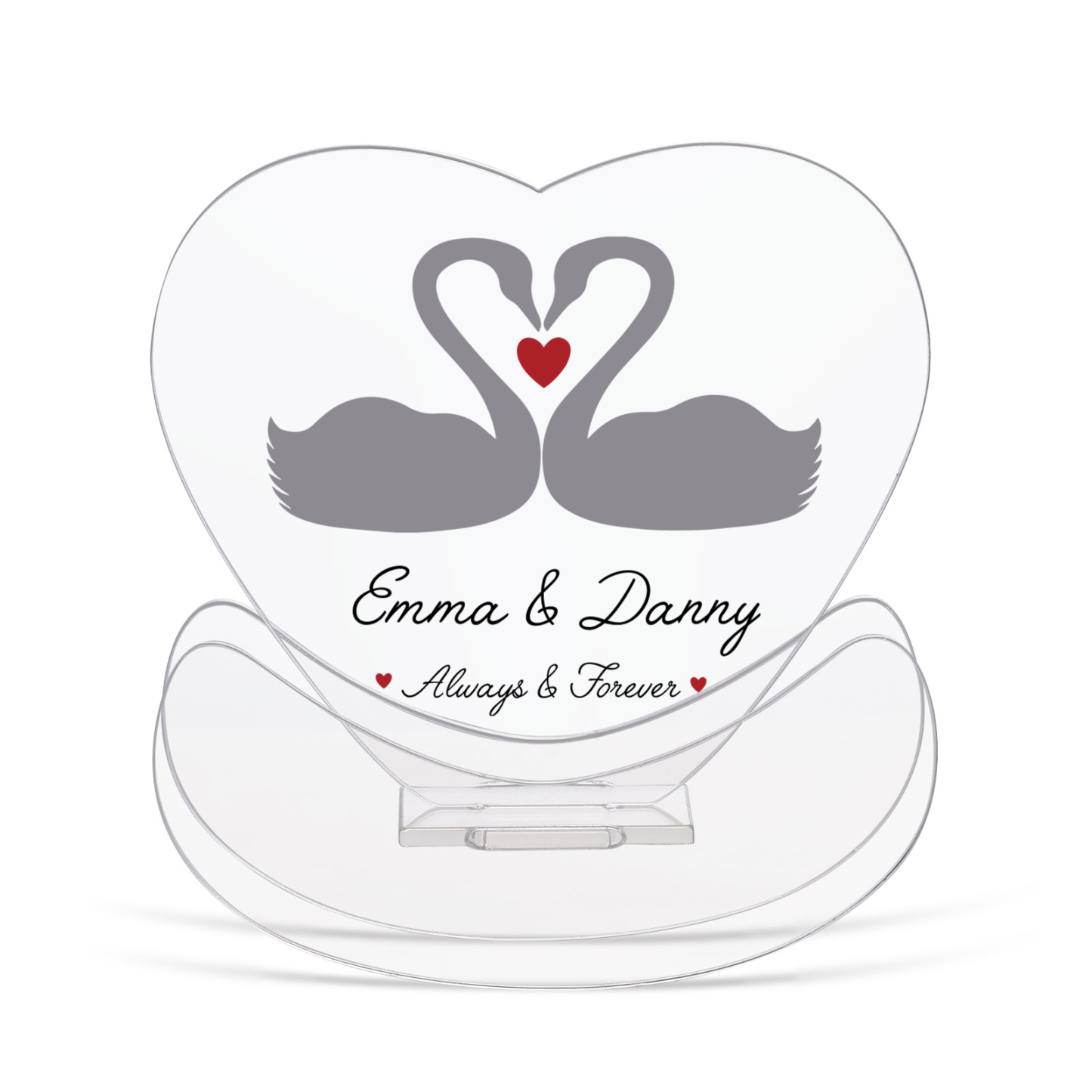 Ornements Panneau Acrylique 2 Prénoms Personnalisés avec Texte pour Couple