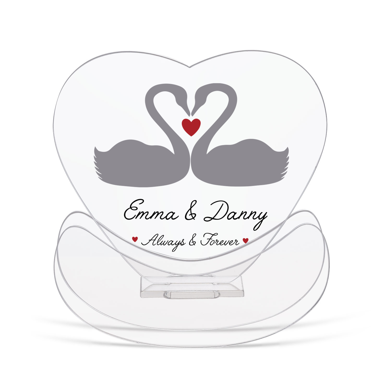 Ornements Panneau Acrylique 2 Prénoms Personnalisés avec Texte pour Couple