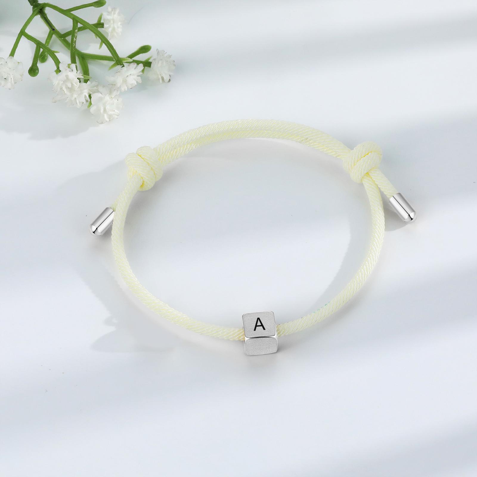 Bracelet Initiale 1 Lettre Personnalisée pour Couple｜Jessemade