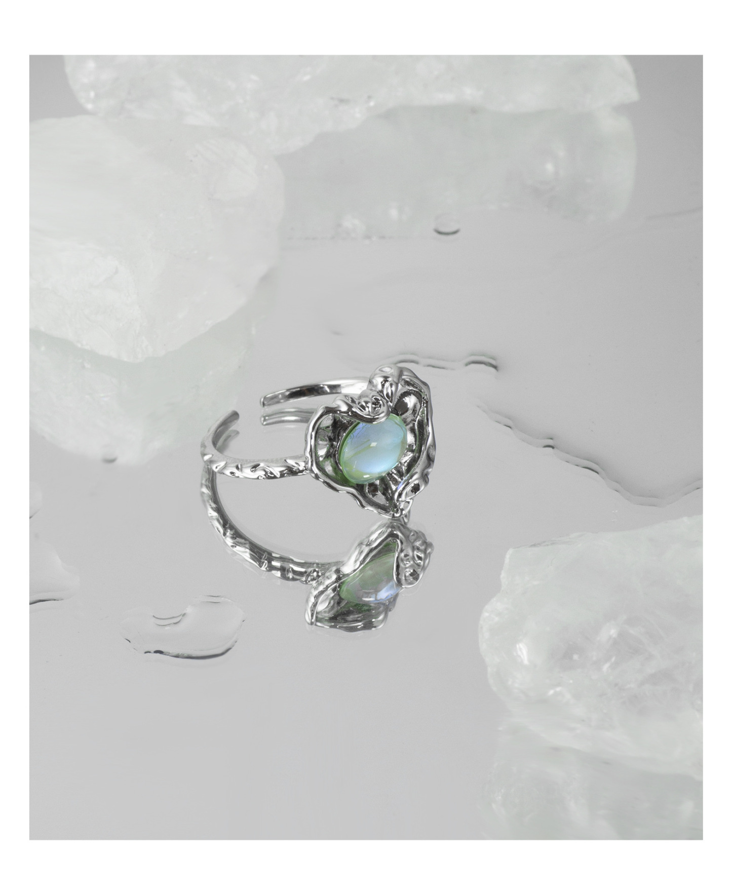 Bague Ouverte Cœur Pour Femmes