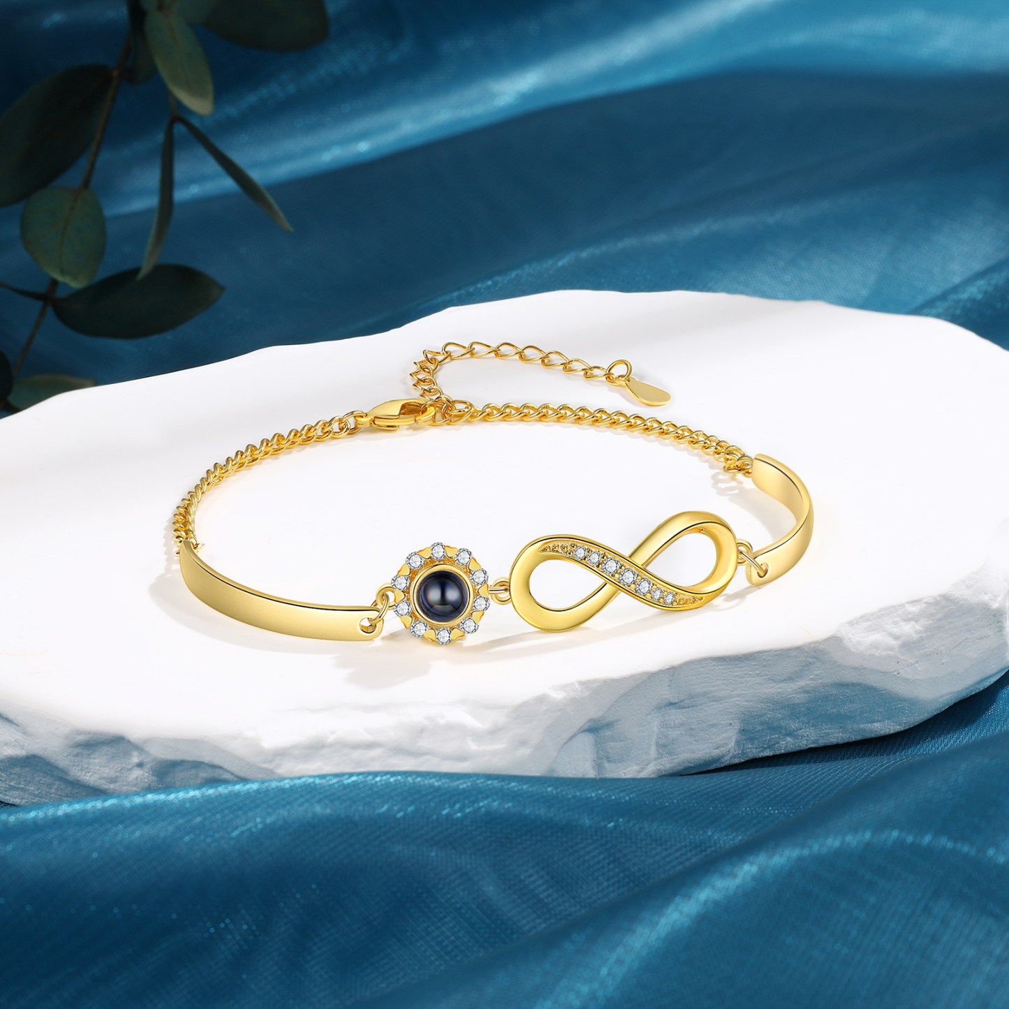 À Ma Marraine Bracelet Infini de Projection Photo Personnalisée Bracelet Femmes | Jessemade