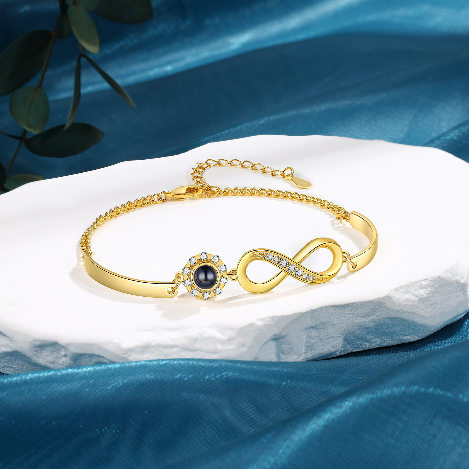 À Ma Marraine Bracelet Infini de Projection Photo Personnalisée Bracelet Femmes | Jessemade
