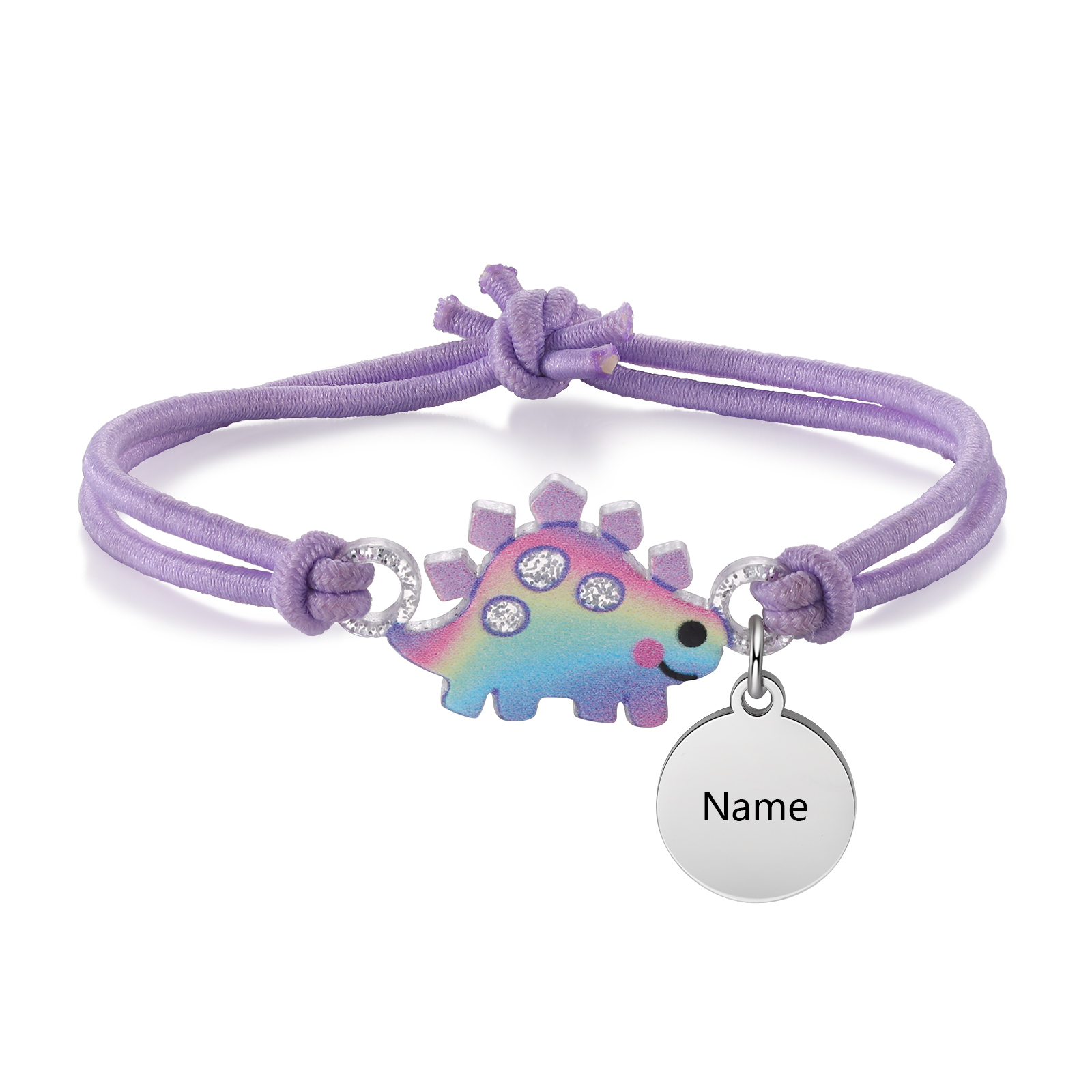 Bracelet Dinosaure Prénom Personnalisé Cadeau pour Enfants