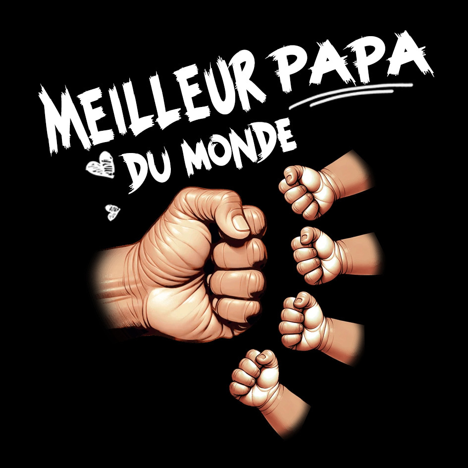 Carte "Meilleur Papa du Monde" – design poing contre poing