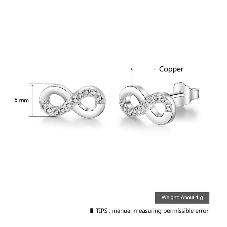 Boucles d'Oreilles Infini Pour Femme