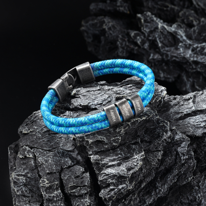 2-4 Noms Bracelet Vintage Personnalisés Bracelet Homme
