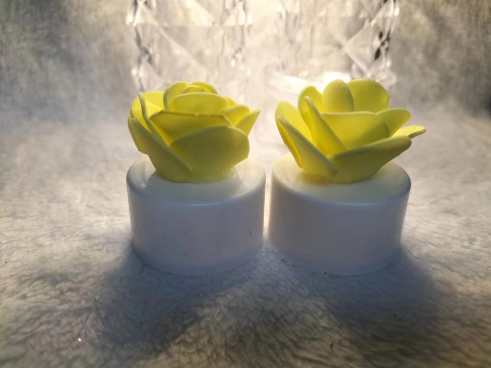 Bougie LED Fleur 2 pièces Cadeau Saint-Valentin Romantique