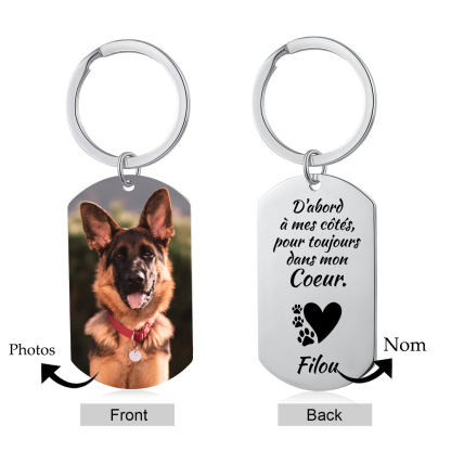 Porte-Clés 1 Prénom et Photo Personnalisés