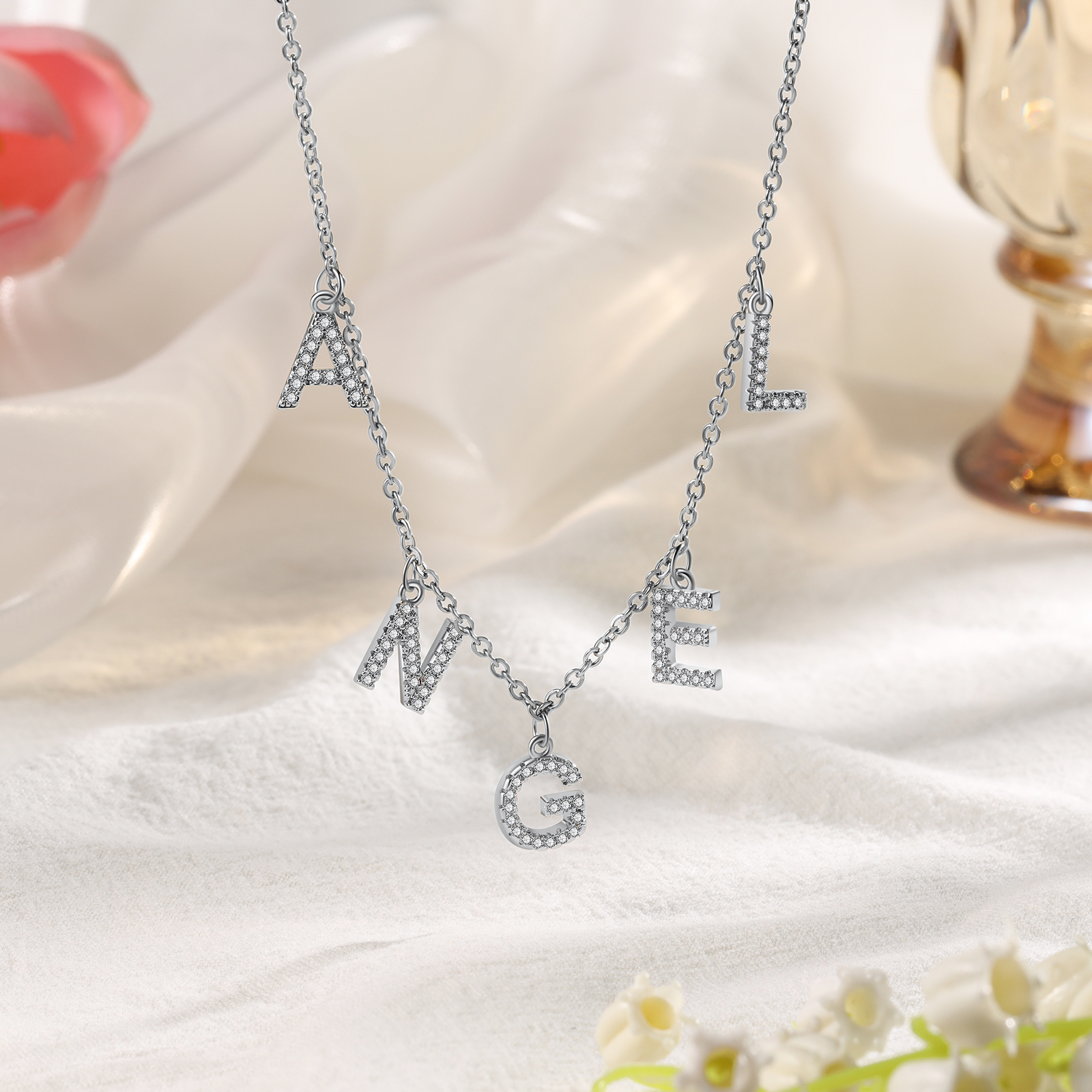 Collier Chaîne à Maillons Prénom Personnalisé 1-7 Lettres