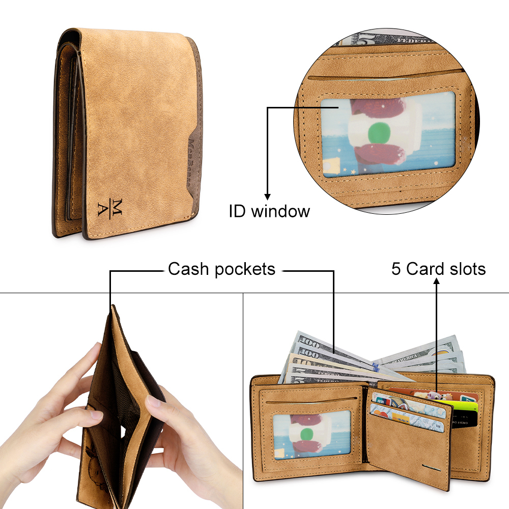 Portefeuille Photo Personnalisé Classique Homme Porte-Monnaie Carte Cadeau pour Père | Jessemade