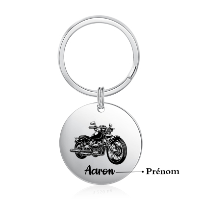 À mon Homme - Porte-Clés Moto 1 Prénom Personnalisé | Jessemade