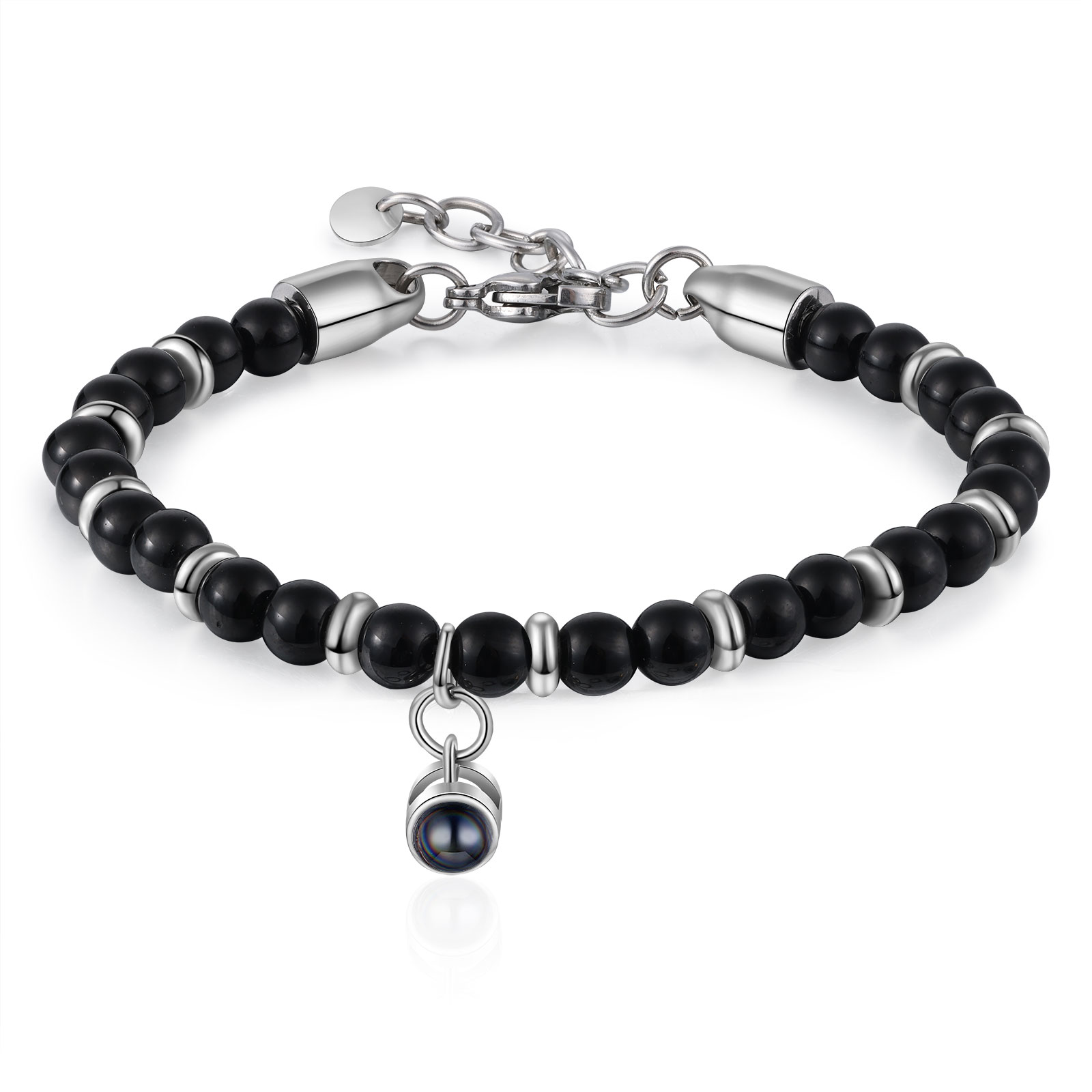 Bracelet Homme Projection de Pierres Photo Personnalisée