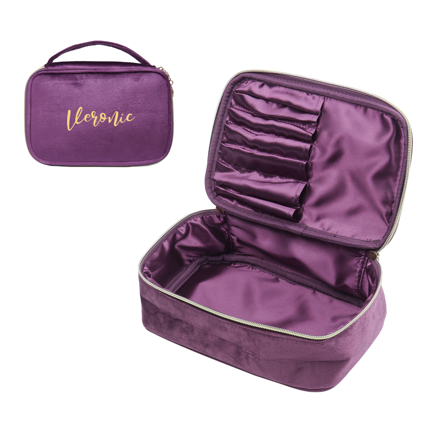Trousse De Maquillage 1 Prénom Personnalisé Sac De Maquillage À Capacité Élevée Pour Femmes