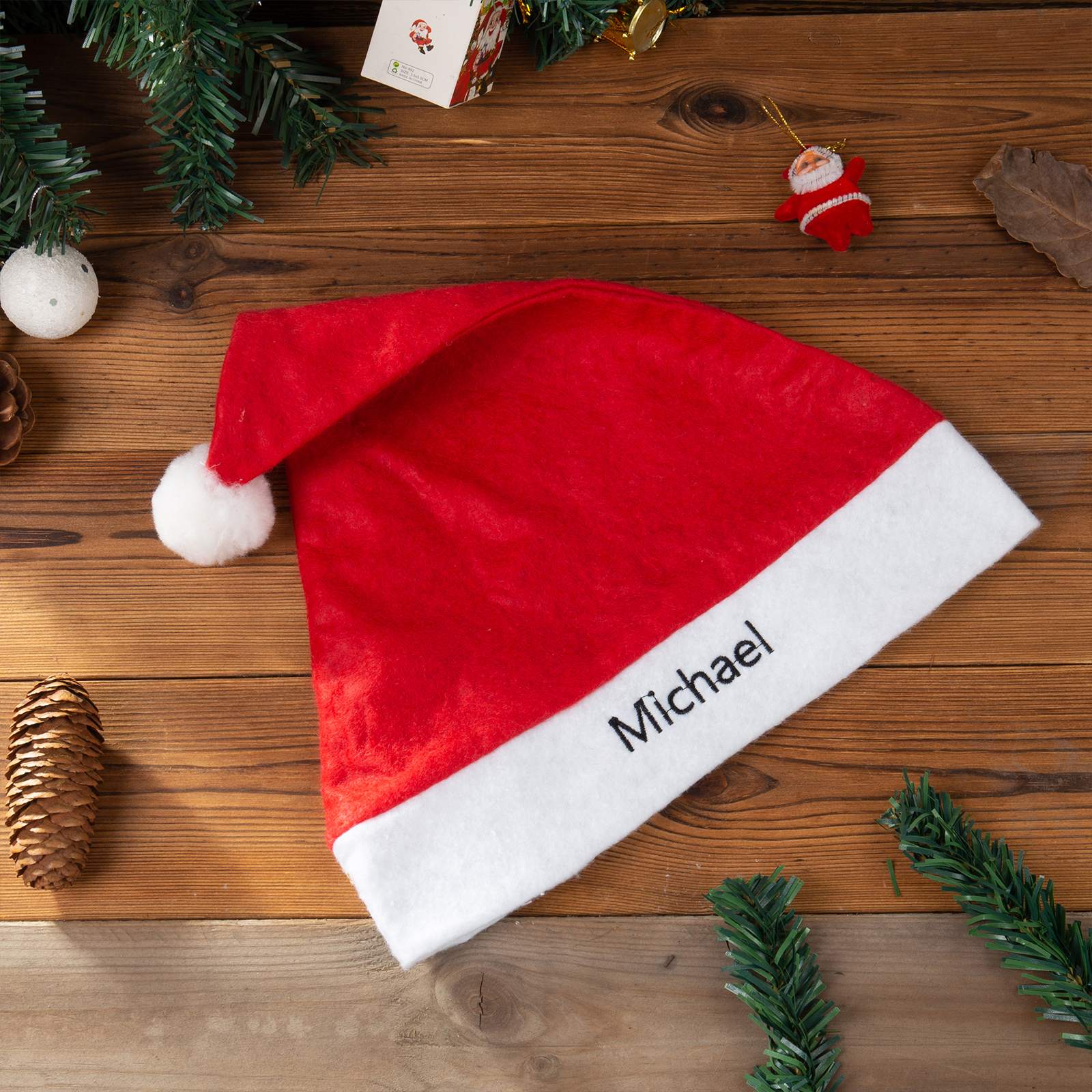 Chapeau de Noël 1 Prénom Personnalisé pour famille