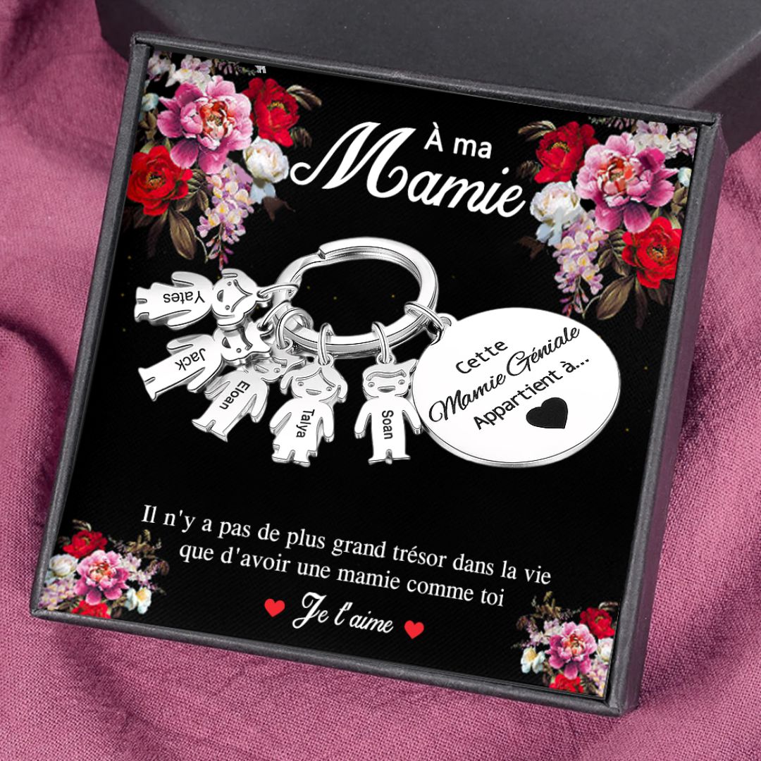 1-5 Noms Porte-Clés Personnalisés Avec Breloques Enfants et Texte