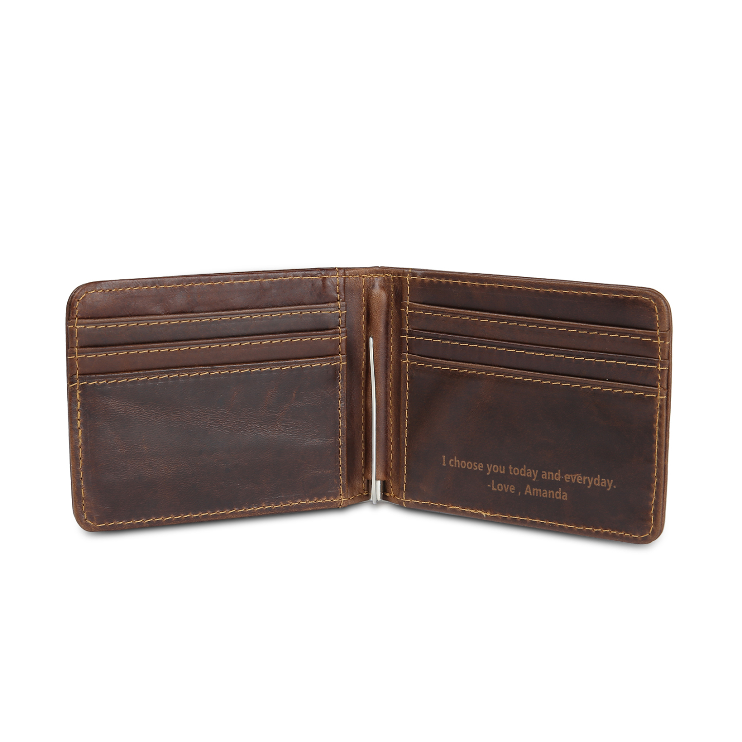 Portefeuille 1 Prénom Personnalisé avec Photo et Lettre Homme Porte-Monnaie Carte | Jessemade