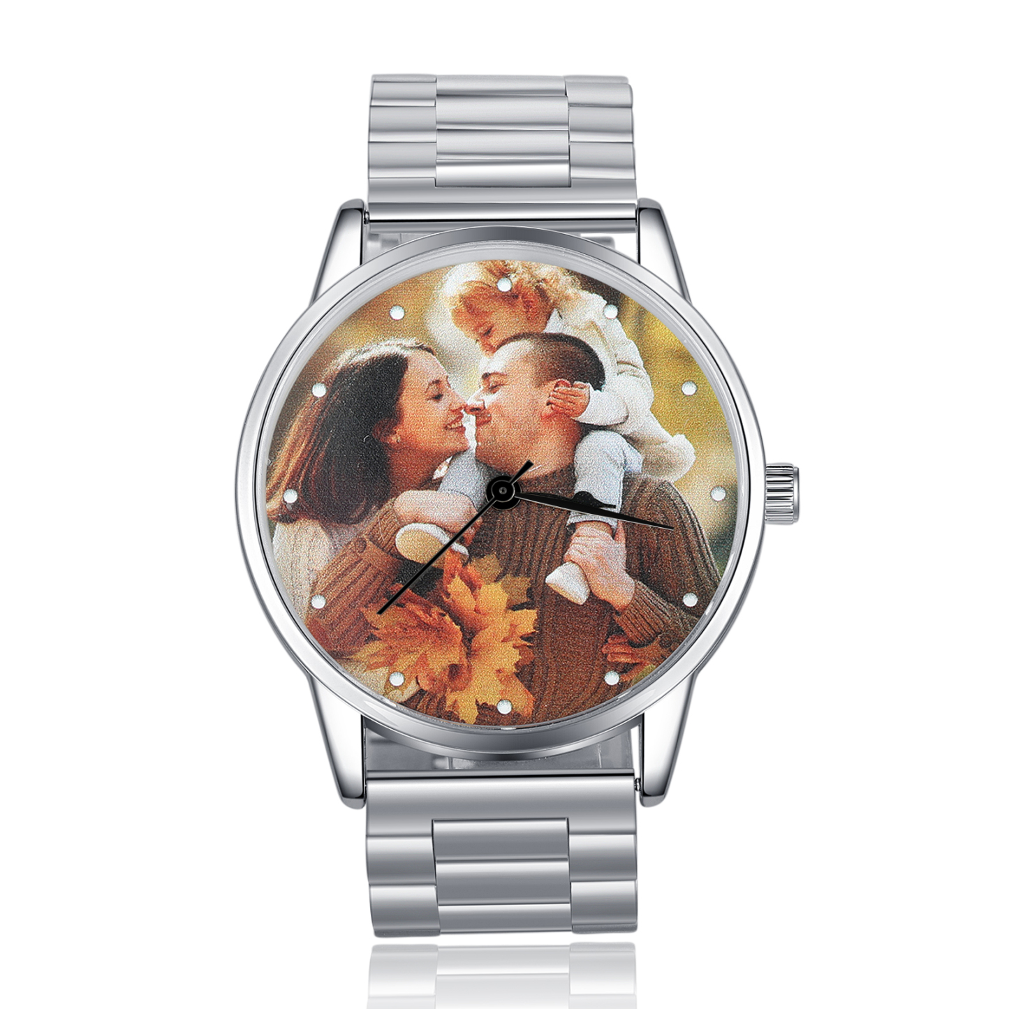 Montre Personnalisée Photo avec Gravure du prénom ou Message Bracelet