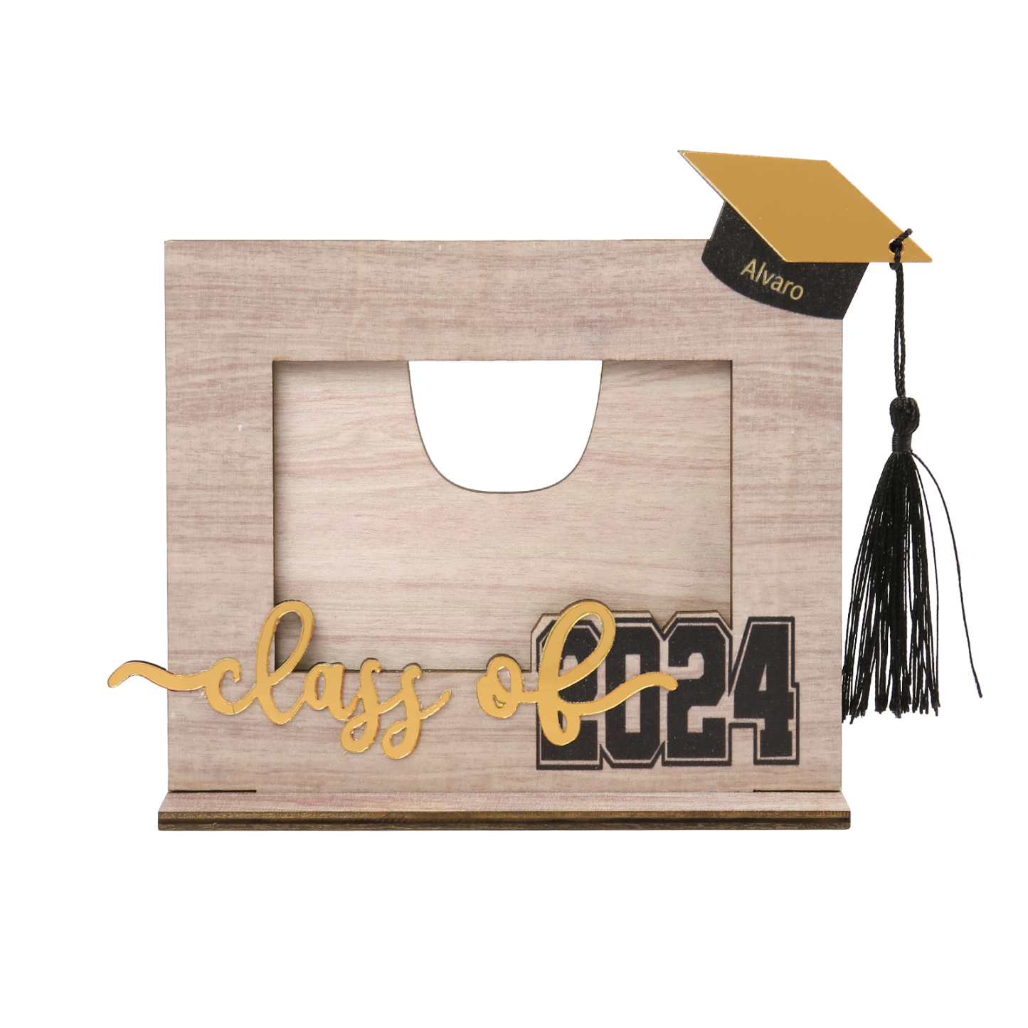 Cadre Photo Diplômé Prénom et Photo Personnalisés Décoration en bois Cadeau de Graduation