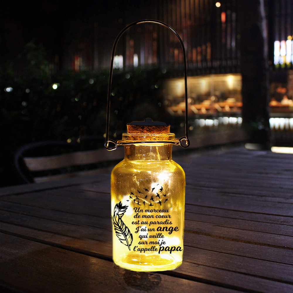 A mon papa - Bouteille lumineuse commémorative Ornements | Jessemade