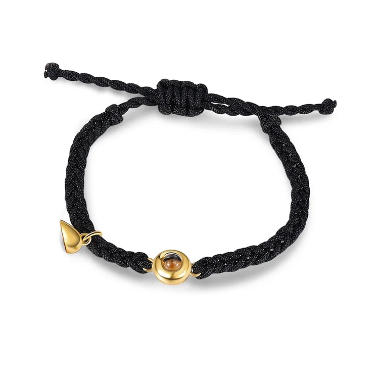 2PCS Bracelets de Corde Magnétique avec Photo Personnalisée pour Couple｜Jessemade