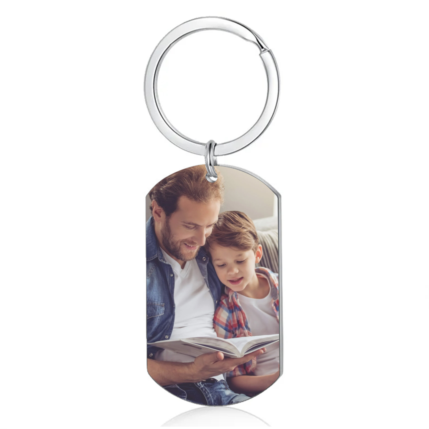 À Papa/Papi - Porte-Clés Pieds Bébé 2 Prénoms Personnalisés avec Photo pour Famille