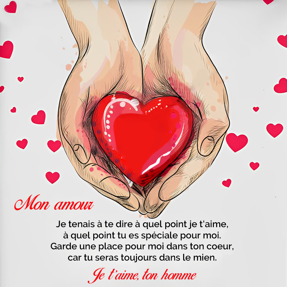 À mon Amour/ma Femme - Carte avec coffre cadeau