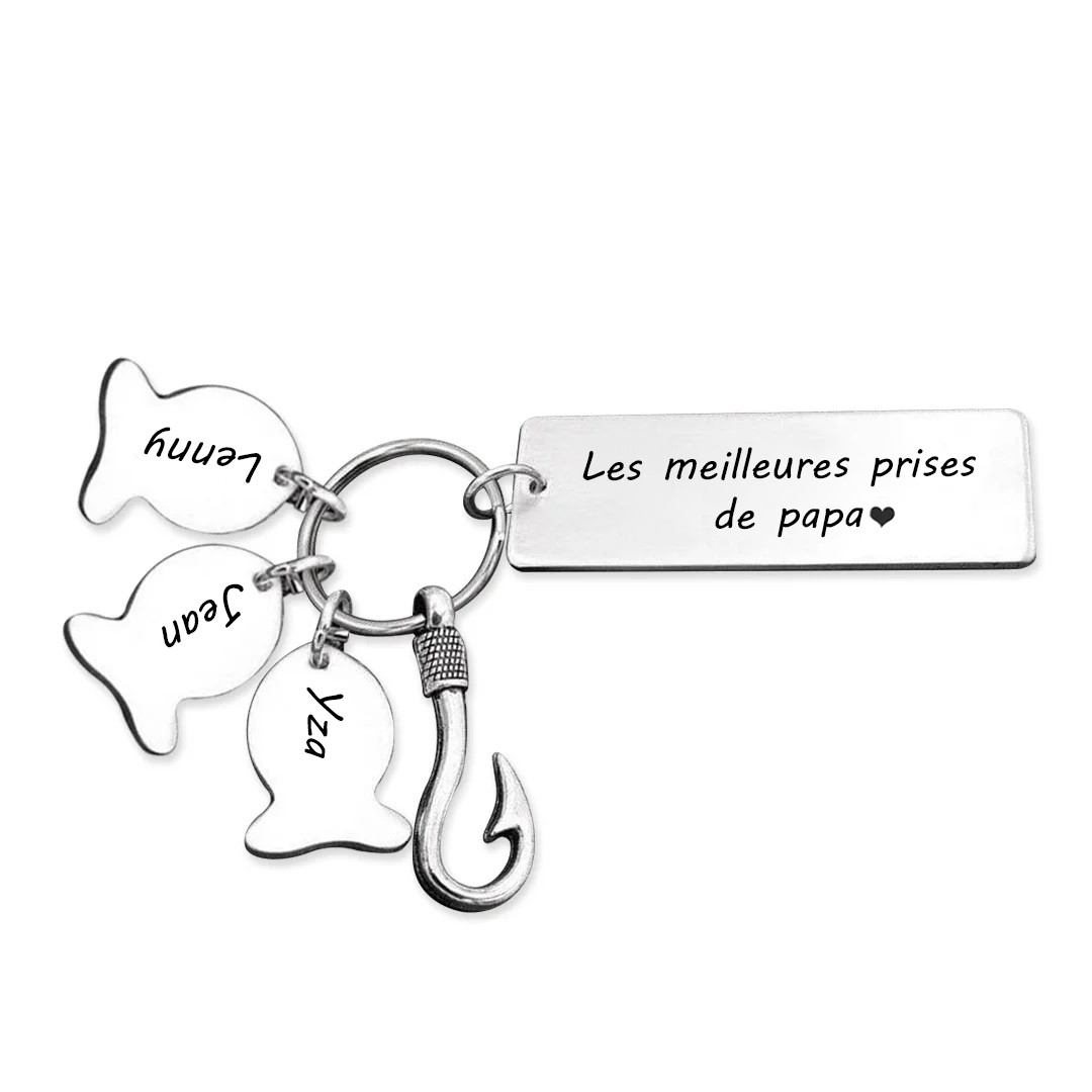 À mon Papa - Porte-Clés 3 Prénoms Personnalisé porte cles gravés | Jessemade