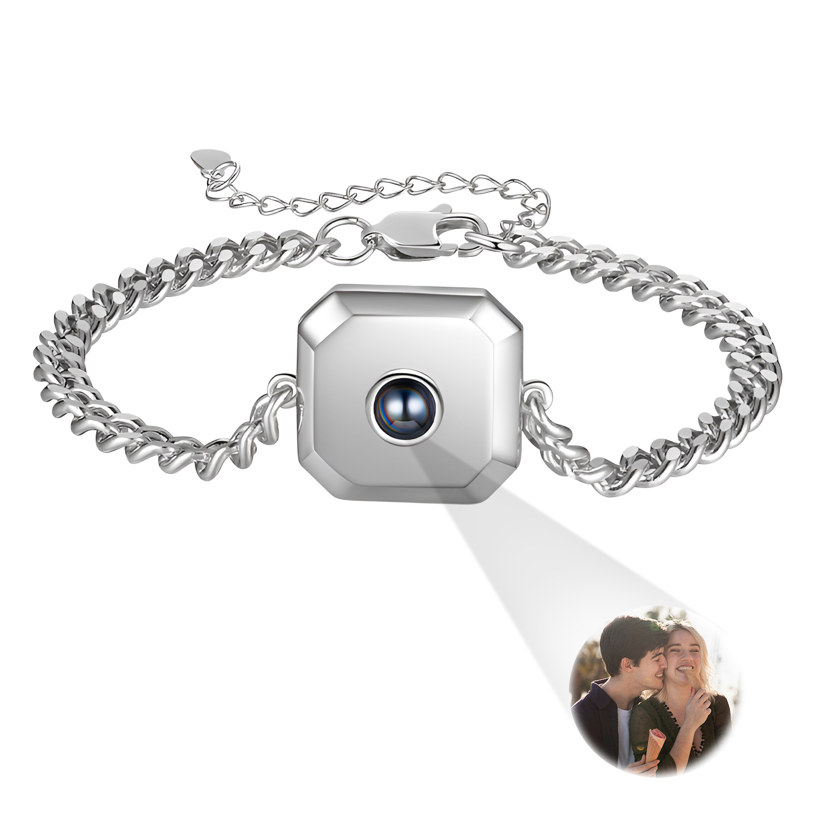 Bracelet Projection de Pierres 1 Photo Personnalisée