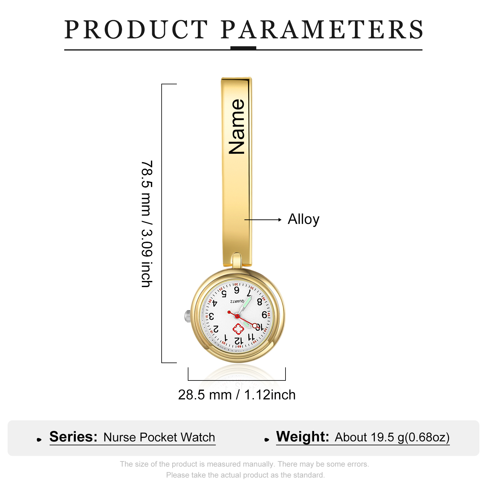 Montre de poche Infirmière Prénom Personnalisé