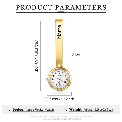 Montre de poche Infirmière Prénom Personnalisé