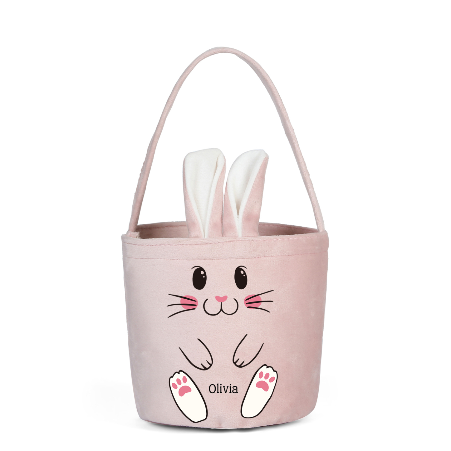 Sac de Pâques Lapin 1 Prénom Personnalisé Tote Bag Enfant