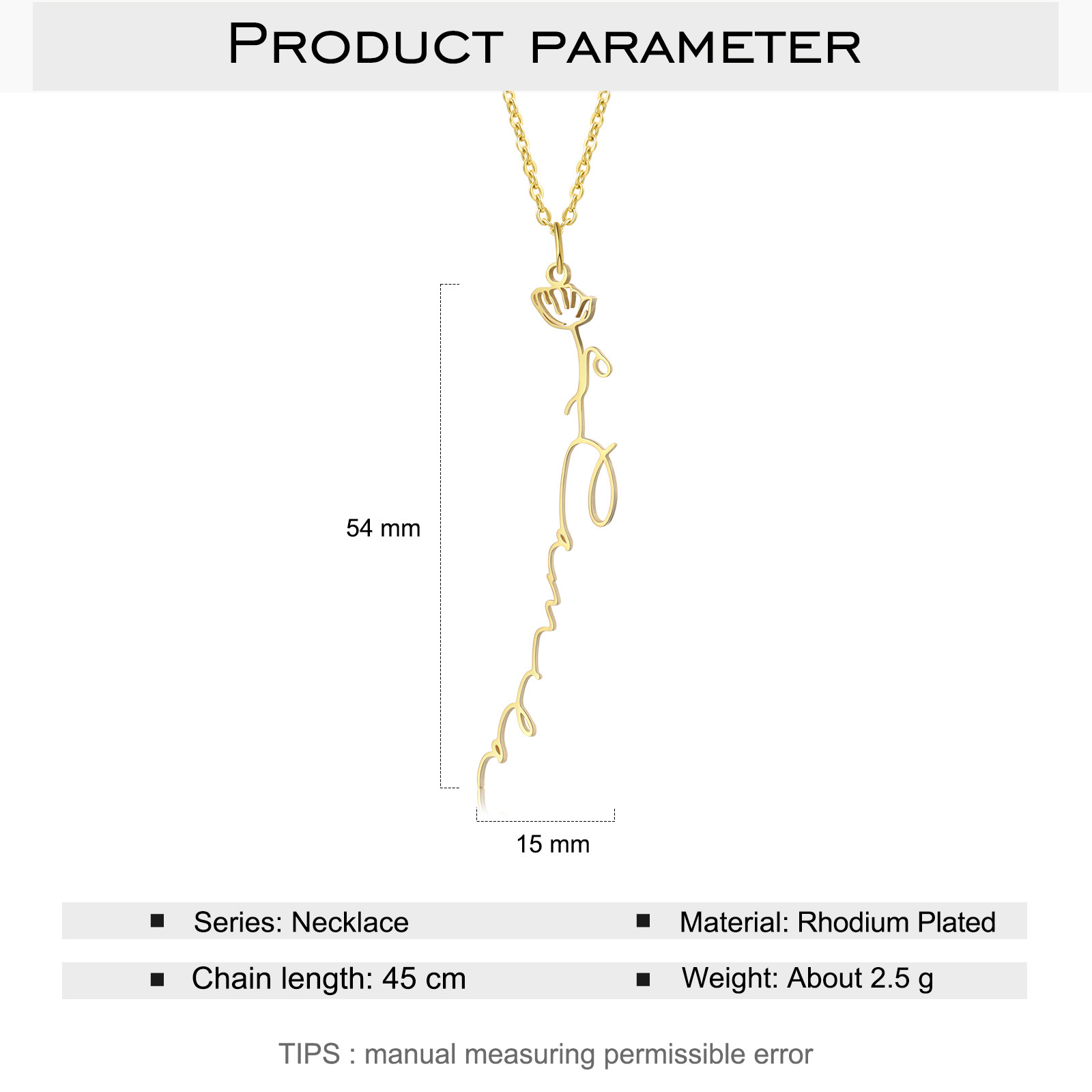 Collier prénom personnalisé 12 fleurs de naissance