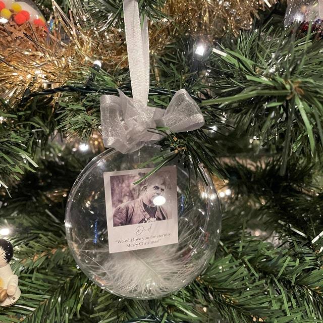 Ornements Boule transparente 1 photo Personnalisé avec 1 Prénom Personnalisé boule de noël  | Jessemade