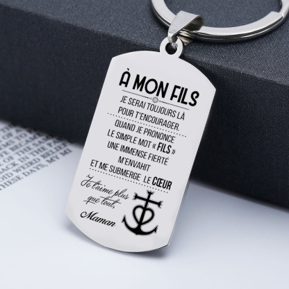 A mon fils - Maman-Porte-Clés Personnalisé texte