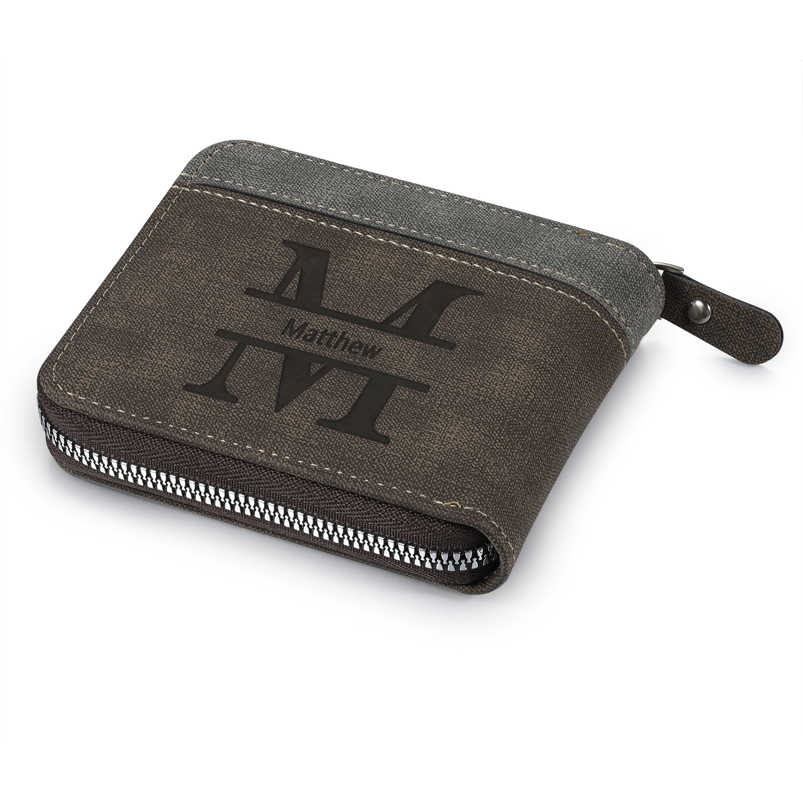 Portefeuille Classique 1 Prénom et Lettre Personnalisés avec Photo Porte-Monnaie Carte