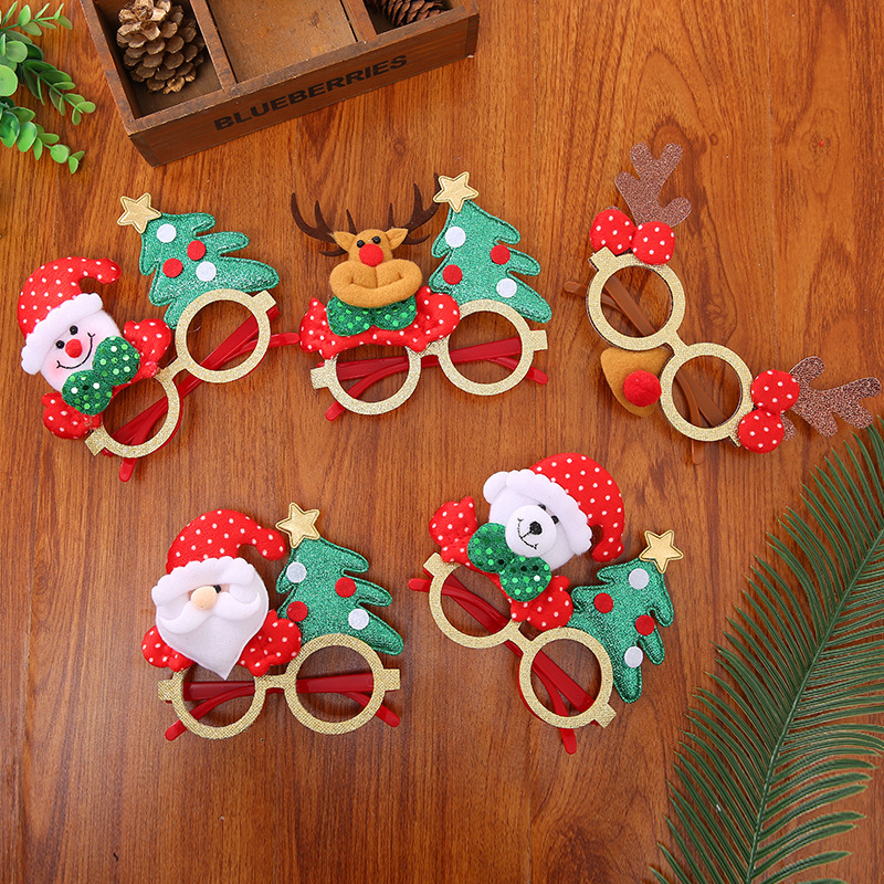 Lunettes de noël Père Noël, renne, bonhomme de neige sapin de Noël Personnalisé Cadeau pour Enfants | Jessemade