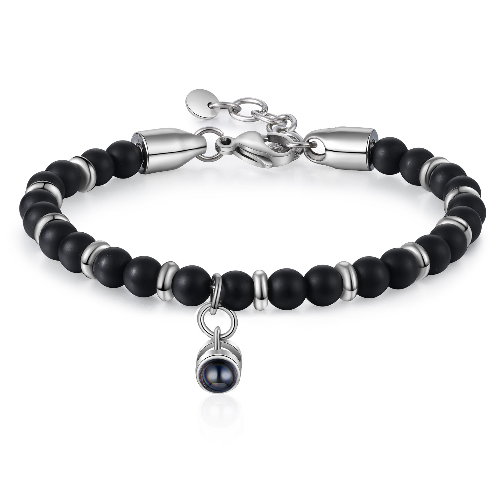 Bracelet Homme Projection de Pierres Photo Personnalisée