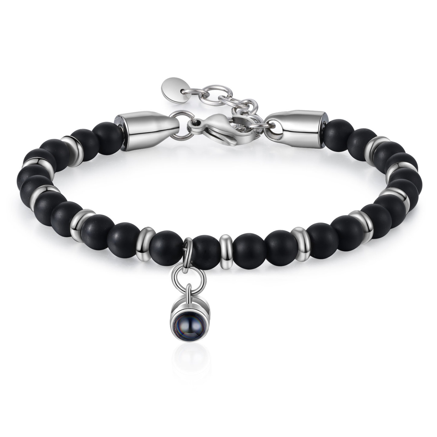 Bracelet Homme Projection de Pierres Photo Personnalisée