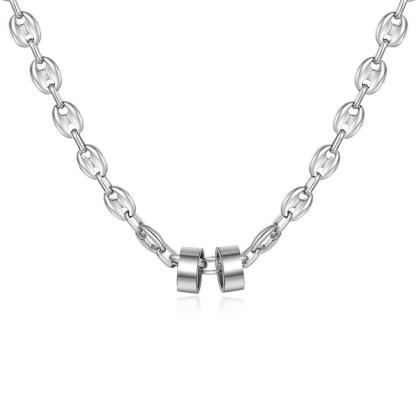 Collier à Breloques 2 Perles Collier Personnalisé Homme｜Jessemade