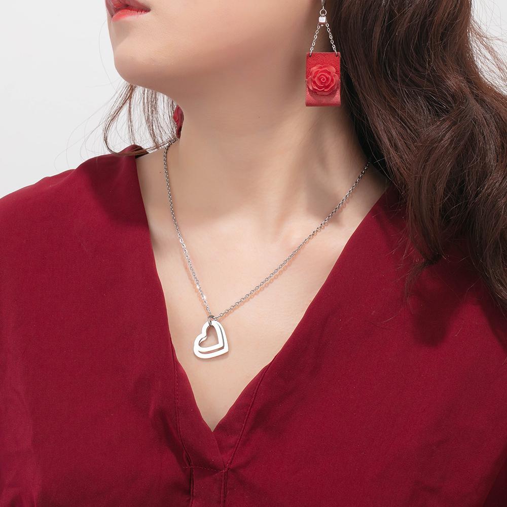 Collier Prénom Gravé Personnalisé 4 Coeurs