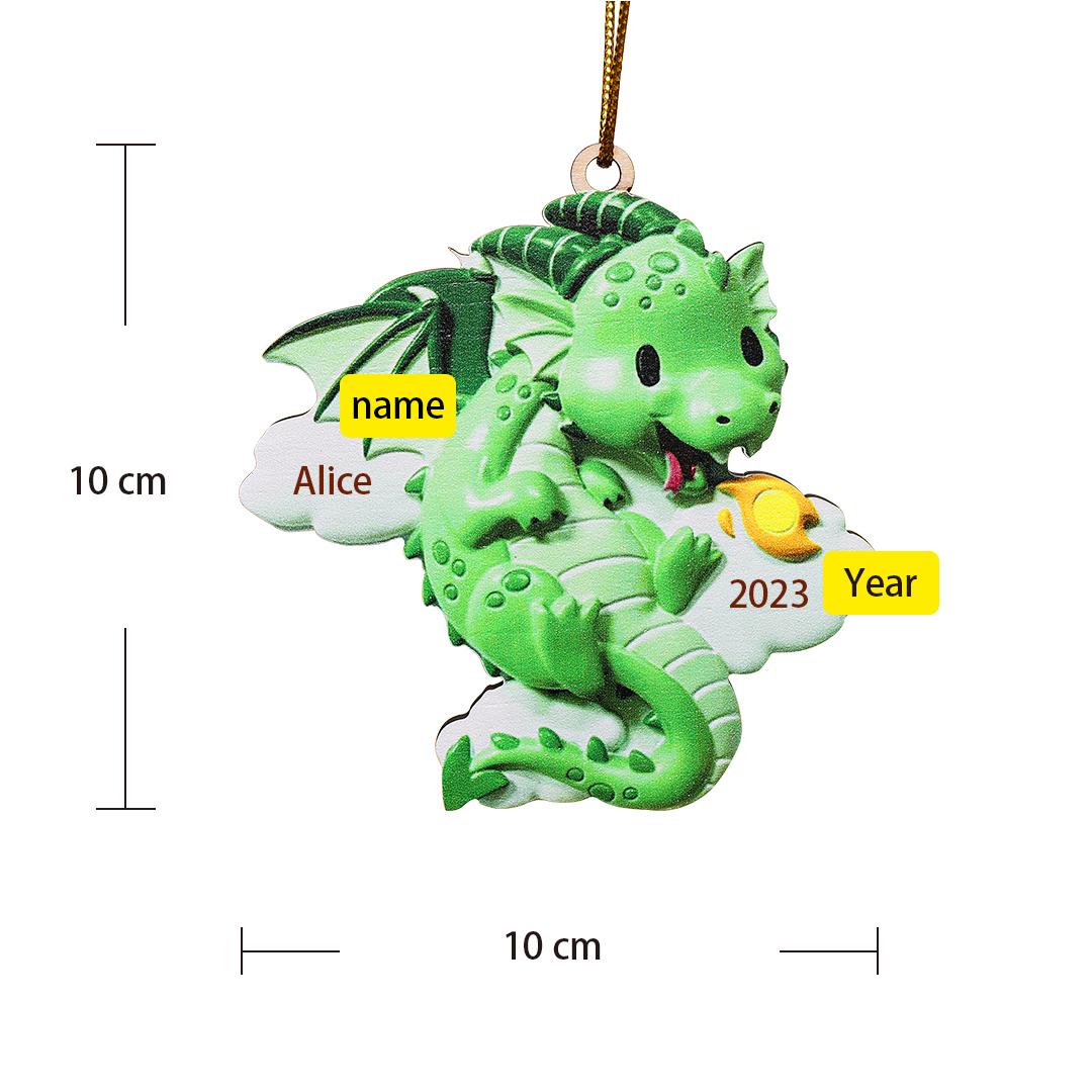 Ornements de Noël Dinosaure 1 Prénom Personnalisé avec Année