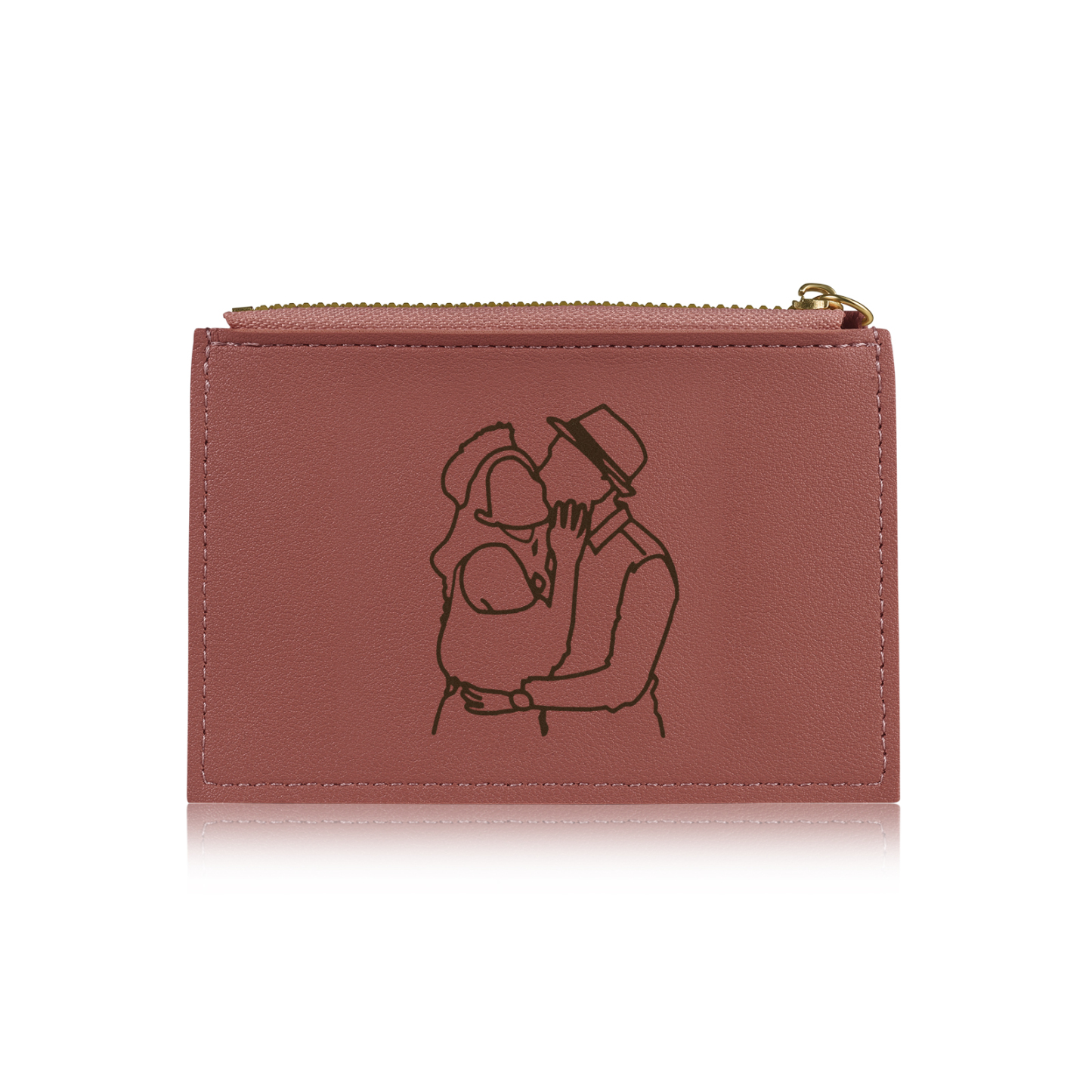 Portefeuille Femme Photo et Texte Personnalisés Porte-Monnaie Carte