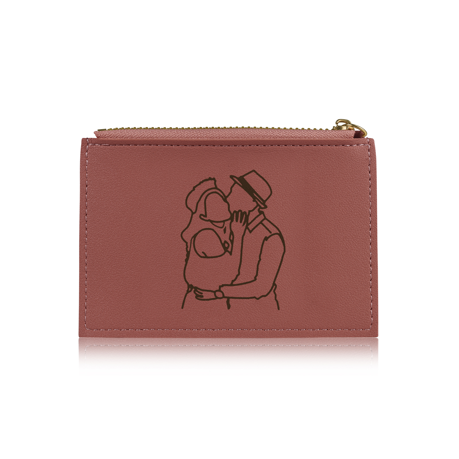 Portefeuille Femme Photo et Texte Personnalisés Porte-Monnaie Carte