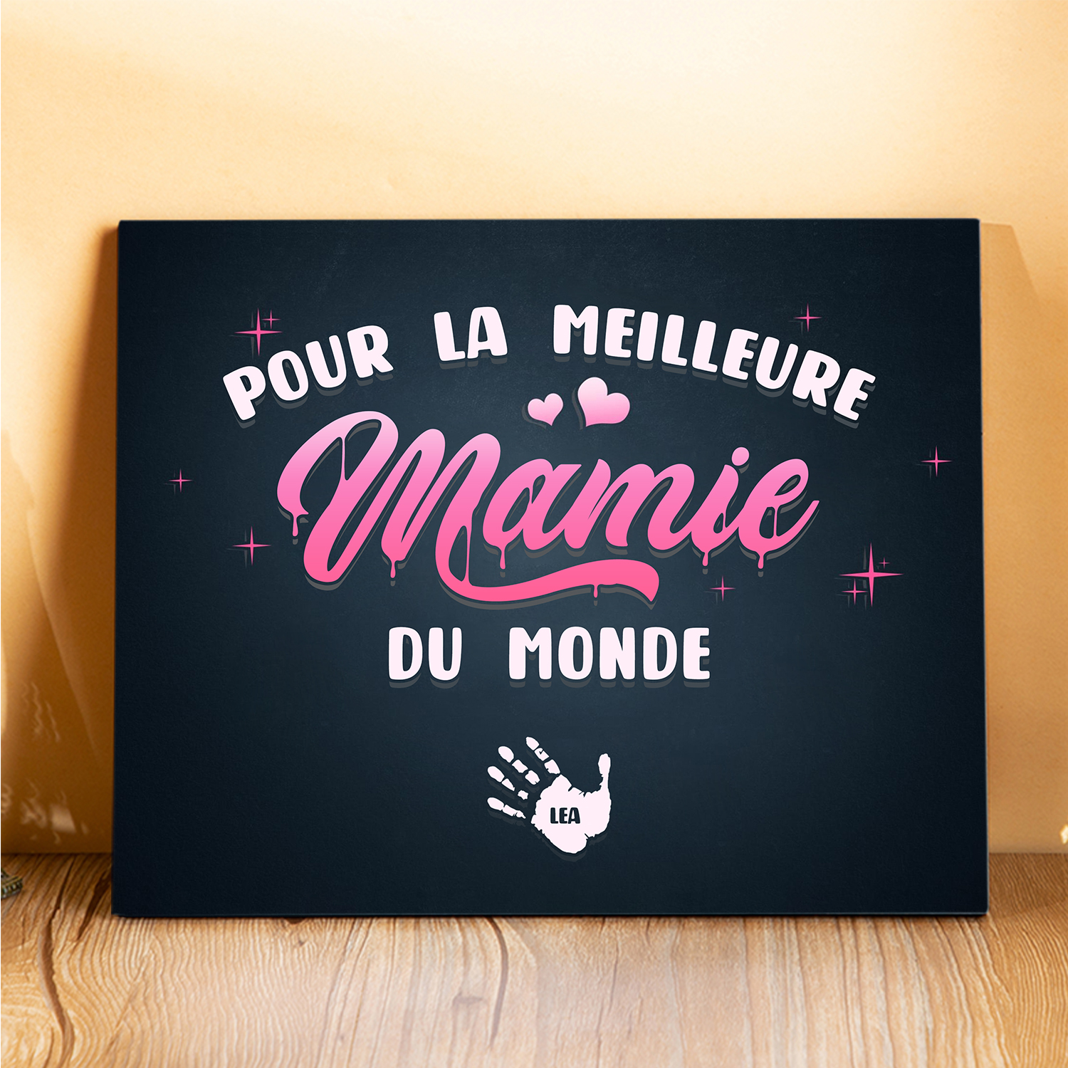 À ma Mamie - Cadre en Bois Arbre 1-6 Prénoms Personnalisés